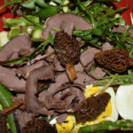 Spring Tonic Salad With Deer Heart and Morels
