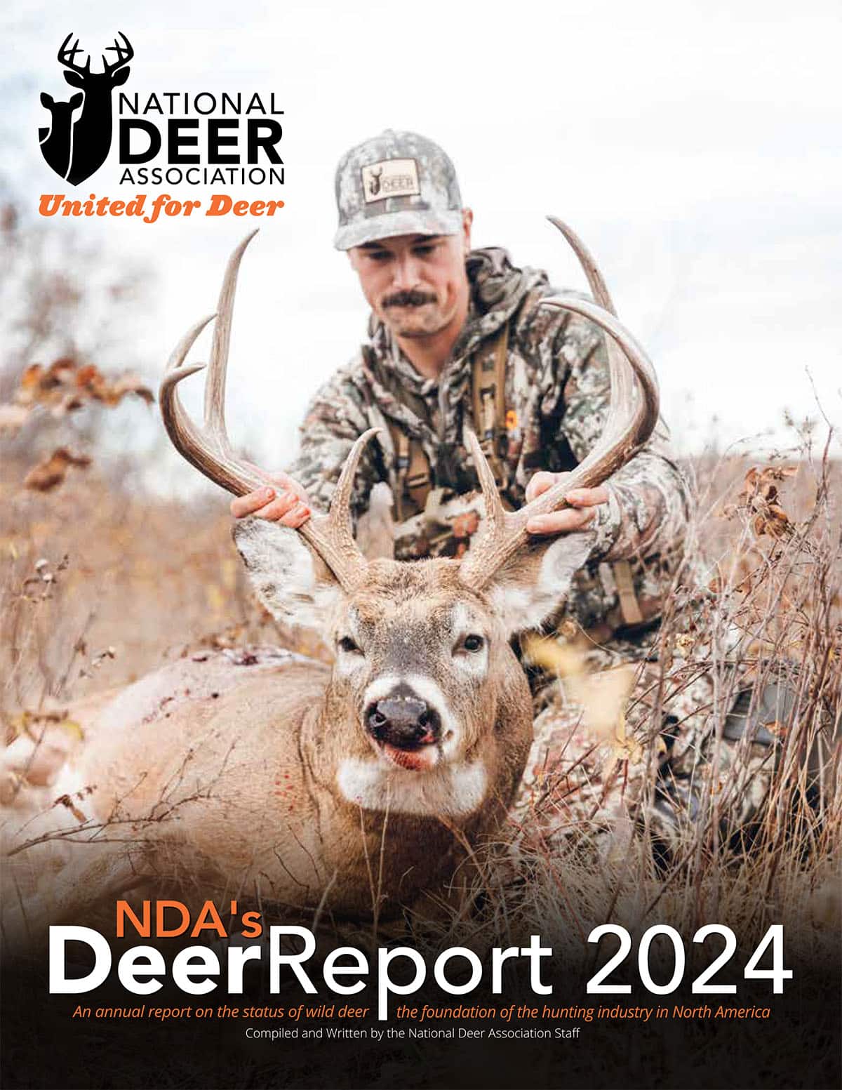 The cover of the 2024 Deer Report with Mark Kenyon.